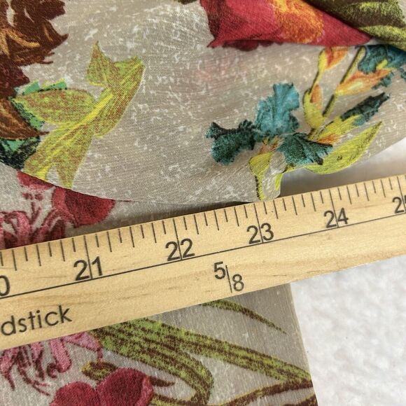 Investments XL Womens Sheer Floral Blouse Cottage Core Casual Feminine MultiColr - Picture 7 of 9